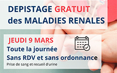 Dpistage des maladies rnales le jeudi 9 mars